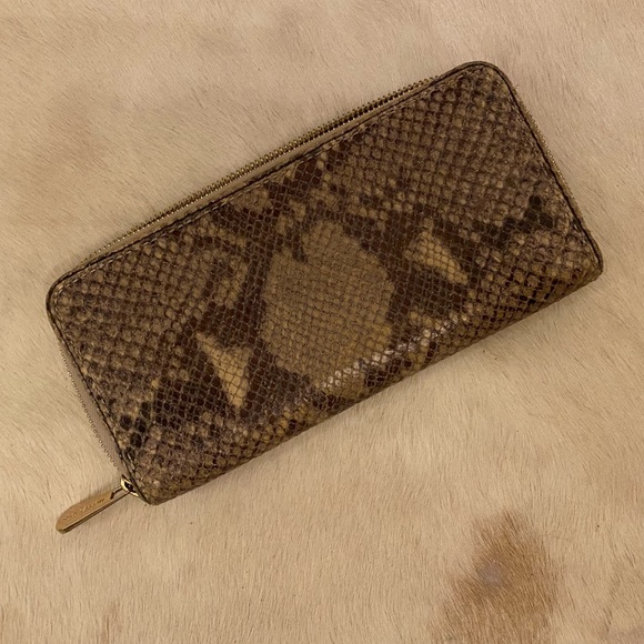 Michael Kors Python Skin Zip Wallet - Picture 4 of 11